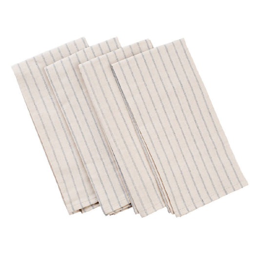 Natural Striped Cotton Napkin - Set Of 4