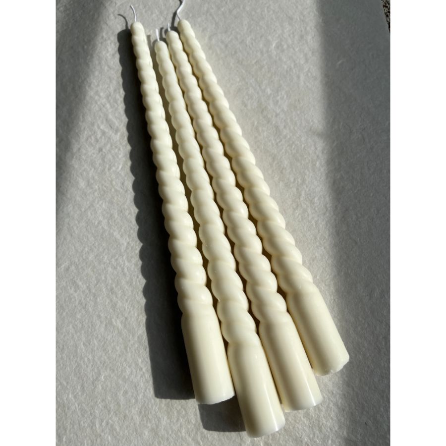 Spiral Taper Candles - set of 2