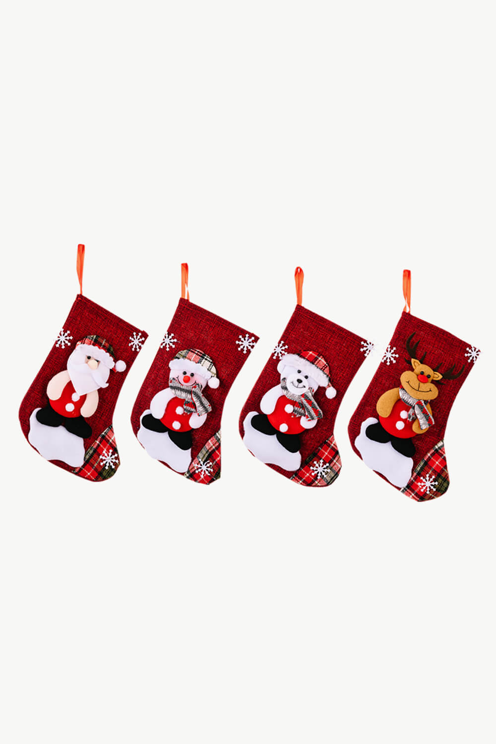 4-Pack Snowflake Christmas Stocking Hanging Widgets