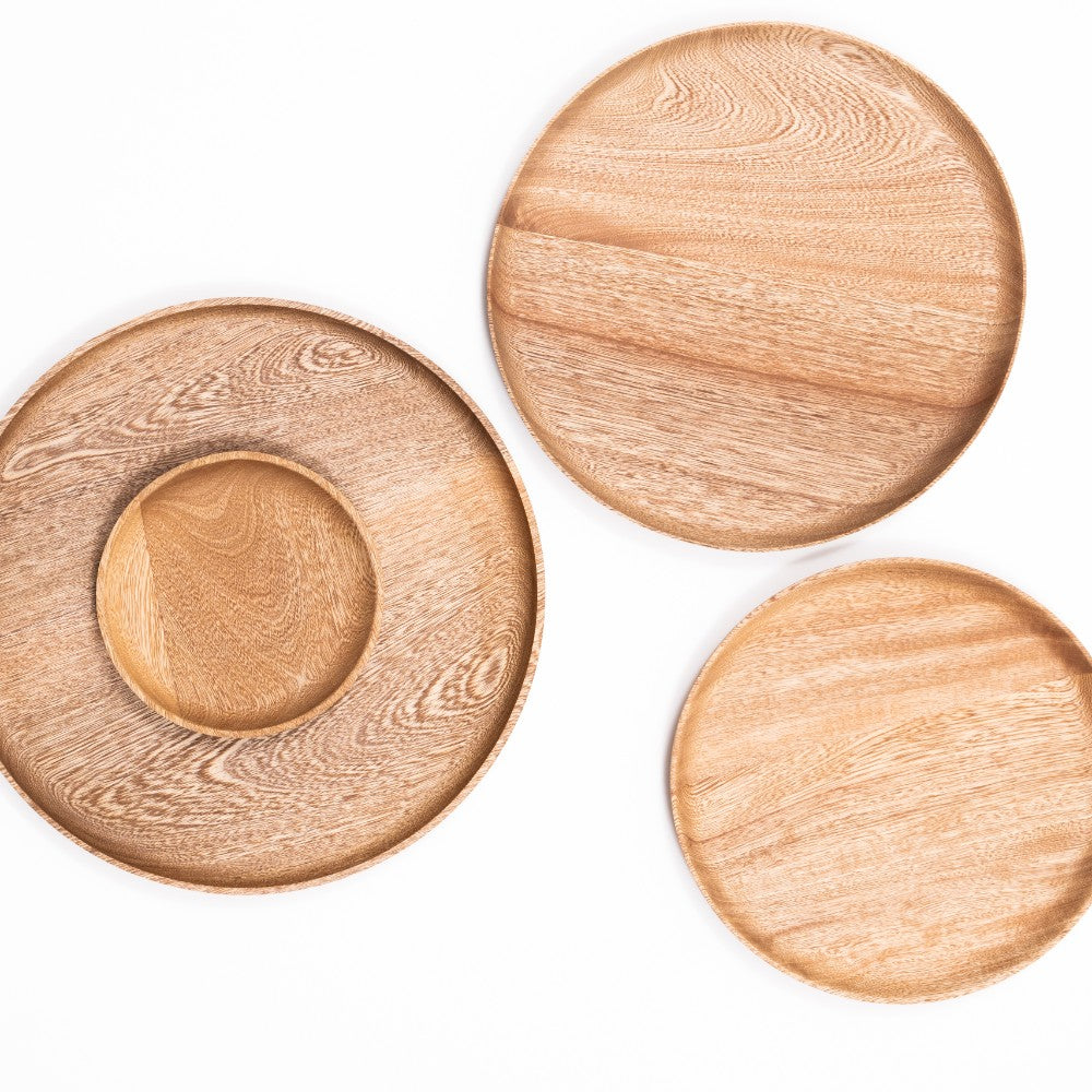 Rosa Morada Wooden Base Platter