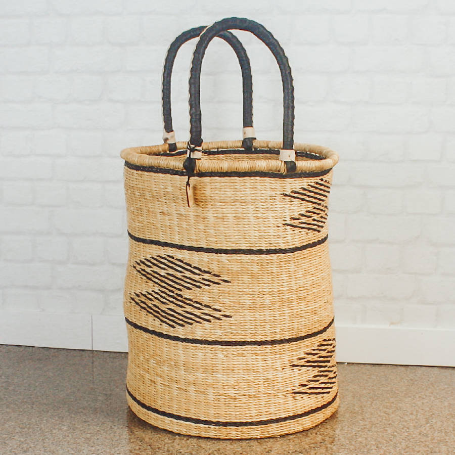 Bolga Baskets - Laundry Hamper Natural Palette